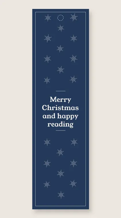 Christmas bookmarks: Merry Christmas and happy reading
