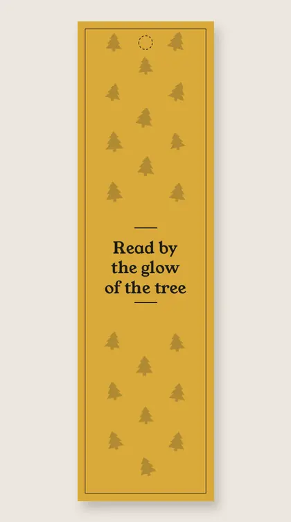 Christmas bookmarks: Read by the glow of the tree