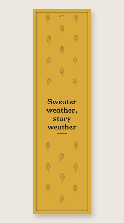 Fall bookmarks: Sweater weather, story weather