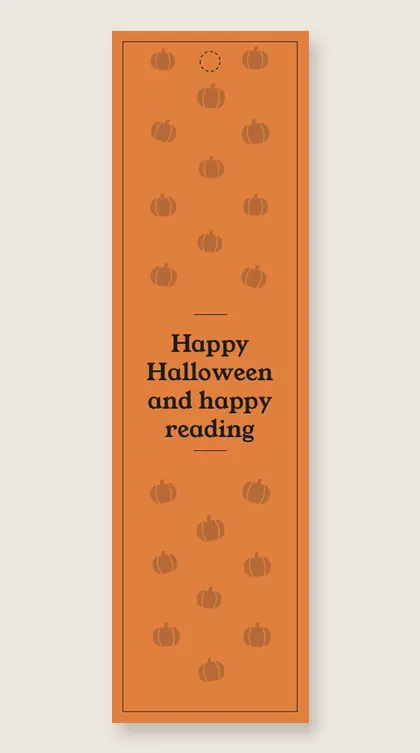Halloween bookmarks: Happy Halloween and happy reading