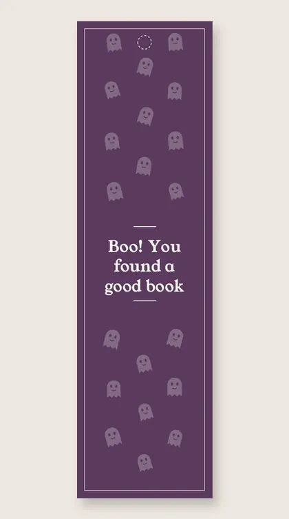 Halloween bookmarks: Boo! You found a good book