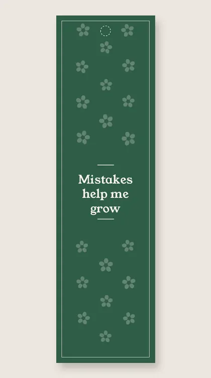 Kindness bookmarks: Mistakes help me grow