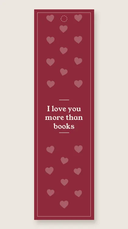 Mother's Day bookmarks: I love you more than books