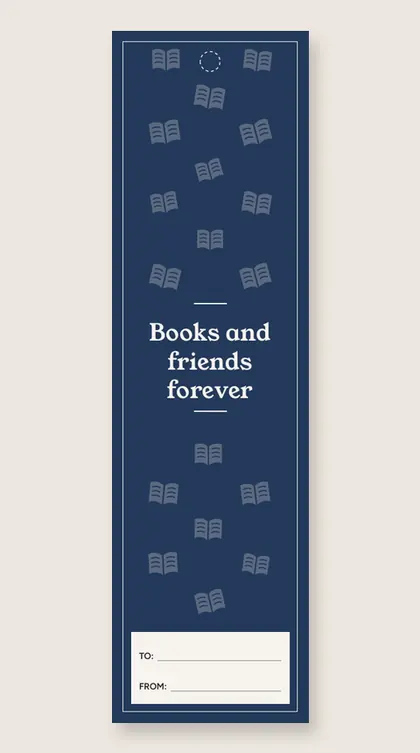 Valentine's Day bookmarks: Books and friends forever