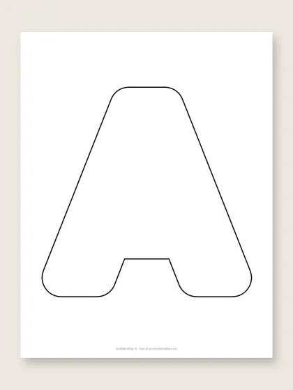 Bubble letter A