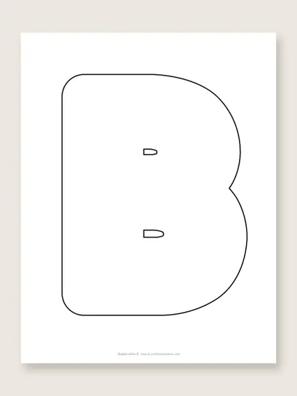 Bubble letter B