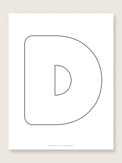 Bubble letter D