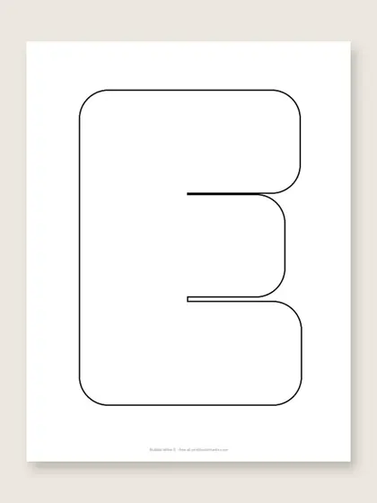 Bubble letter E