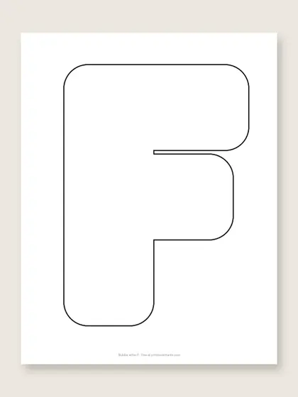 Bubble letter F