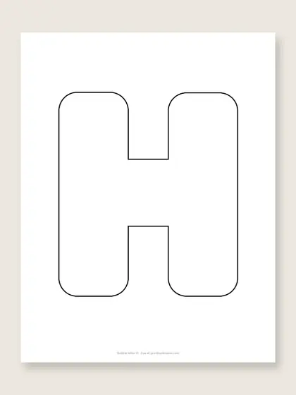 Bubble letter H