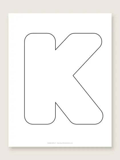 Bubble letter K