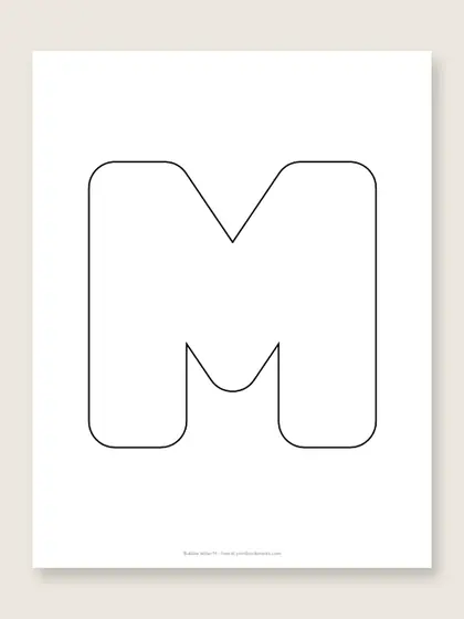 Bubble letter M