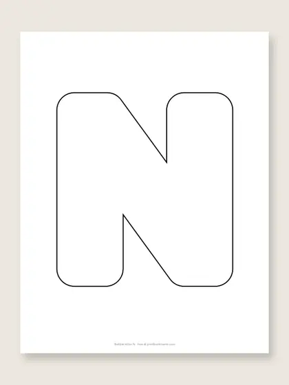 Bubble letter N