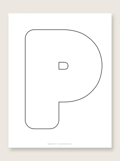 Bubble letter P