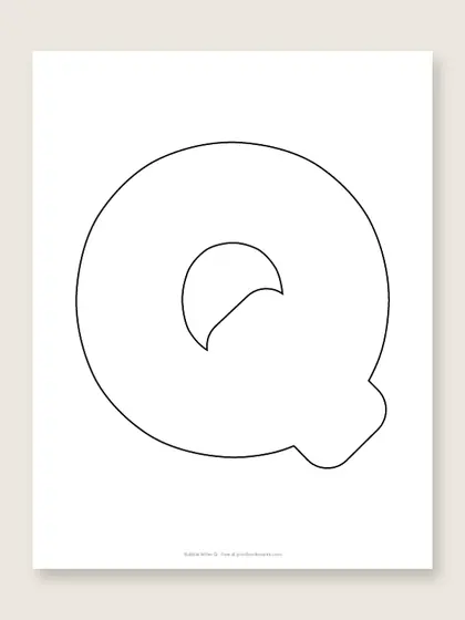 Bubble letter Q