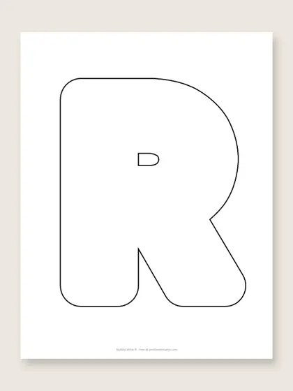 Bubble letter R
