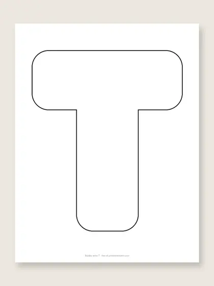 Bubble letter T
