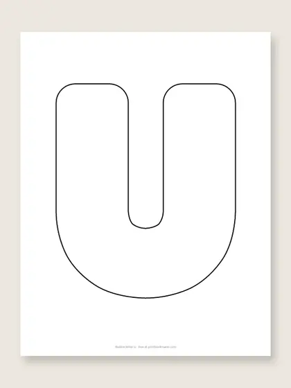 Bubble letter U