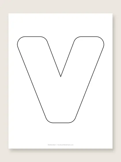 Bubble letter V