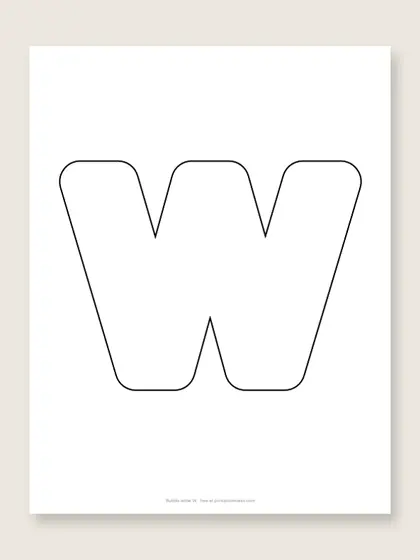 Bubble letter W