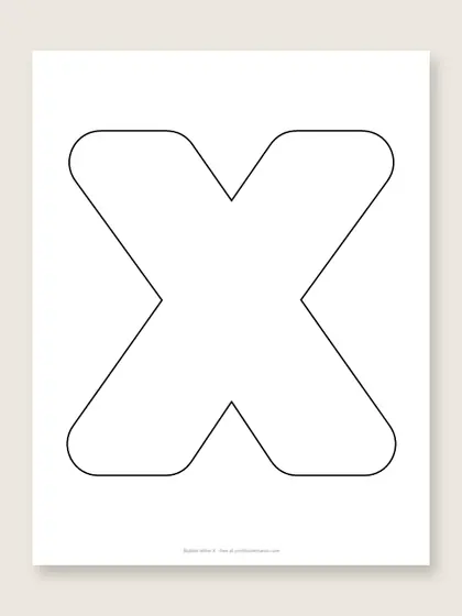 Bubble letter X