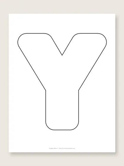 Bubble letter Y
