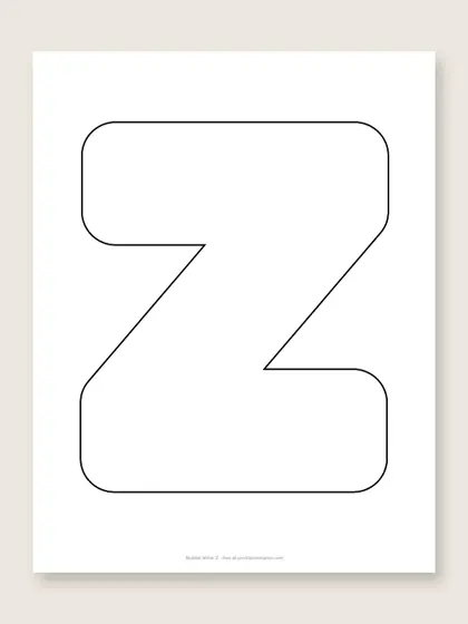 Bubble letter Z