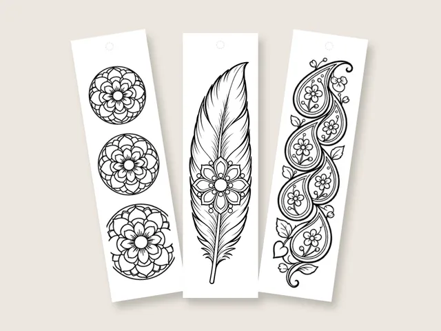 Mandala coloring bookmarks and coloring pages