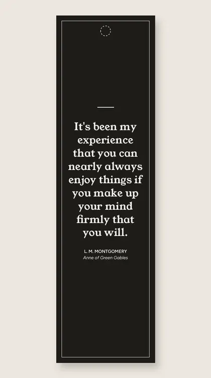 Bookmark with a quote from Anne of Green Gables