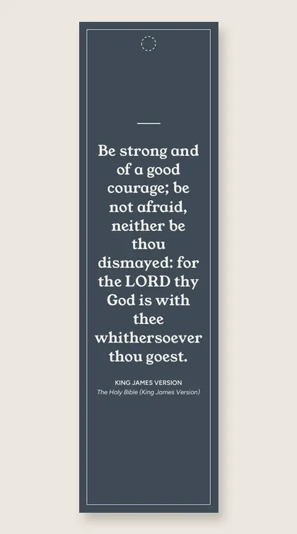 Bookmark with a quote from The Holy Bible (King James Version)