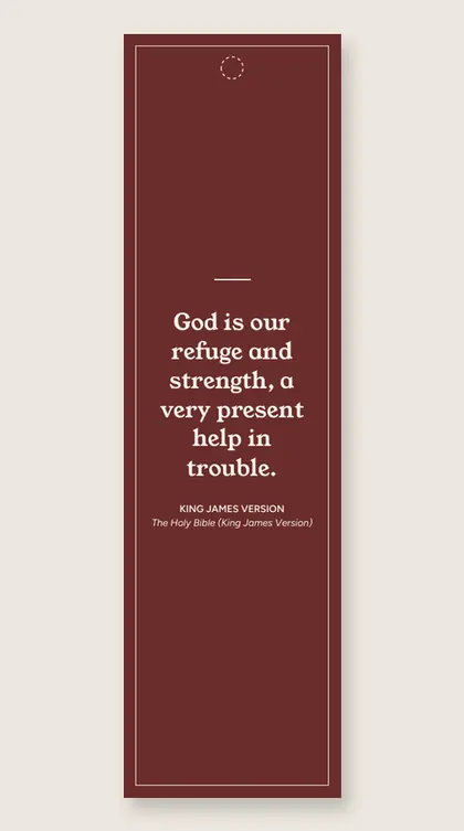 Bookmark with a quote from The Holy Bible (King James Version)