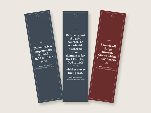Bible Verse Bookmarks: 24 quotes, 8 bookmarks