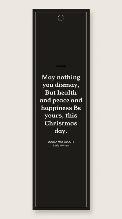 Bookmark with a quote from Little Women