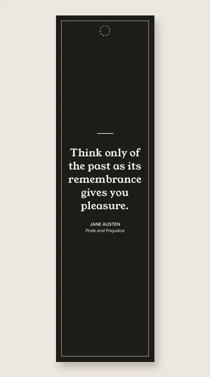 Bookmark with a quote from Pride and Prejudice