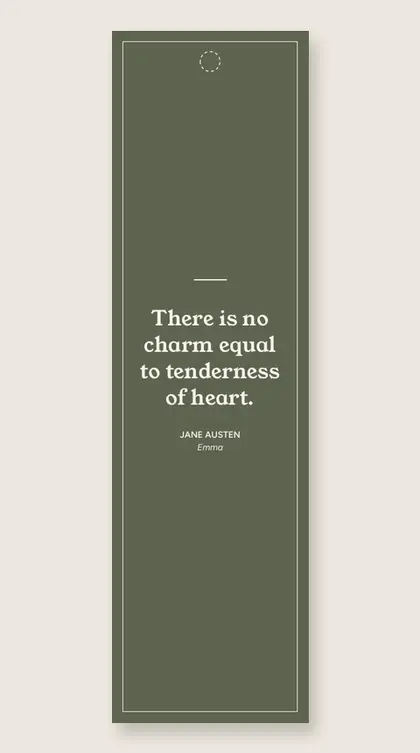 Bookmark with a quote from Emma