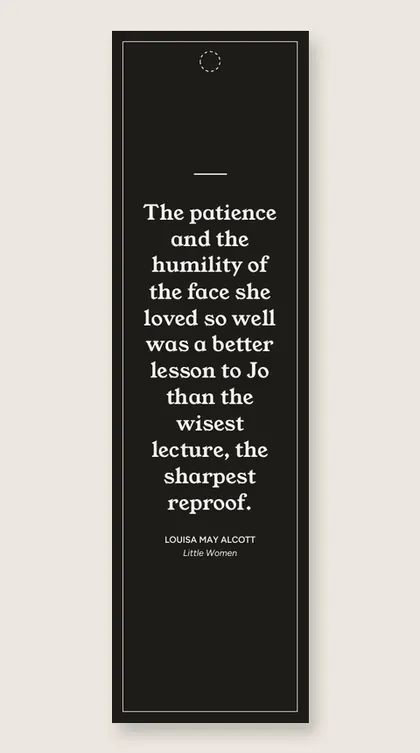 Bookmark with a quote from Little Women