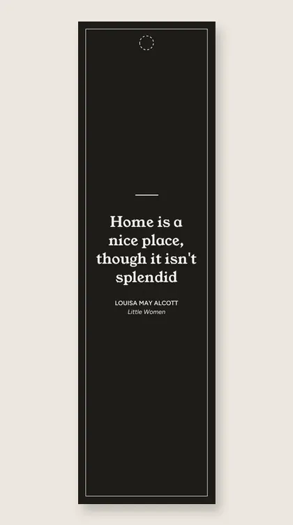 Bookmark with a quote from Little Women