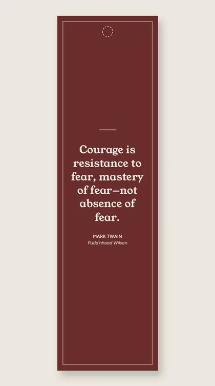 Bookmark with a quote from Pudd'nhead Wilson