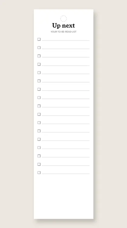 Up next tracker bookmark