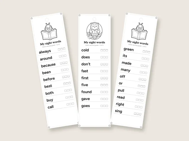 Dolch Second Grade Sight Words: 46 words · Second grade