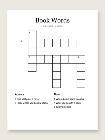 Crossword Puzzle Maker: Your words and clues, as a crossword