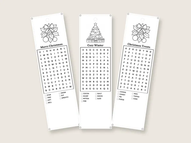 Word-search bookmarks