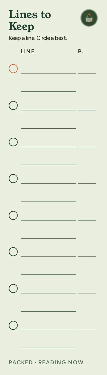 Reading Now, Lines to Keep: writable back, Packed layout, 8 rows.