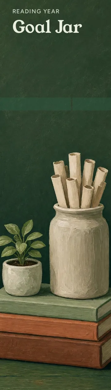 Reading Year, Goal Jar: illustrated front.