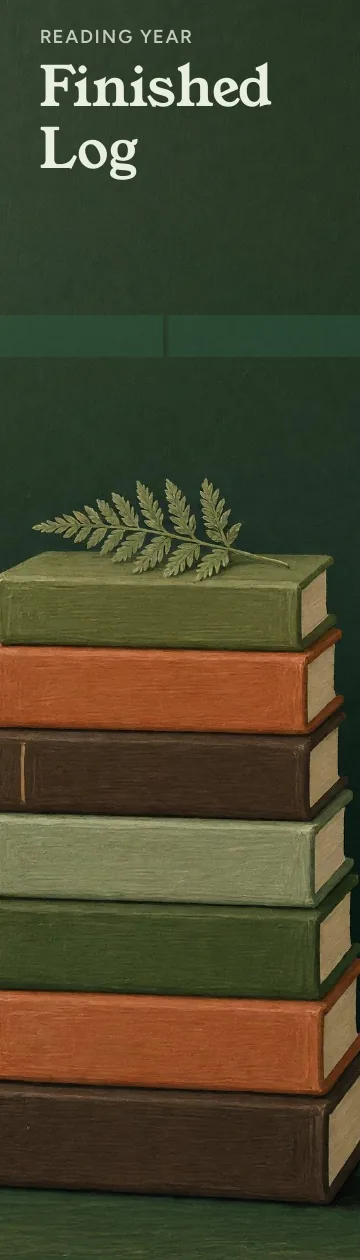 Reading Year, Finished Log: illustrated front.