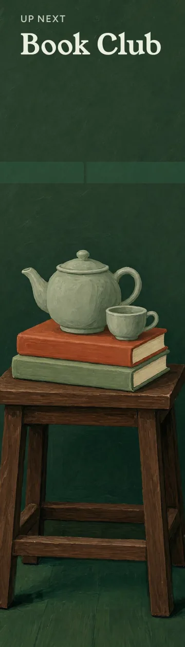 Up Next, Book Club: illustrated front.
